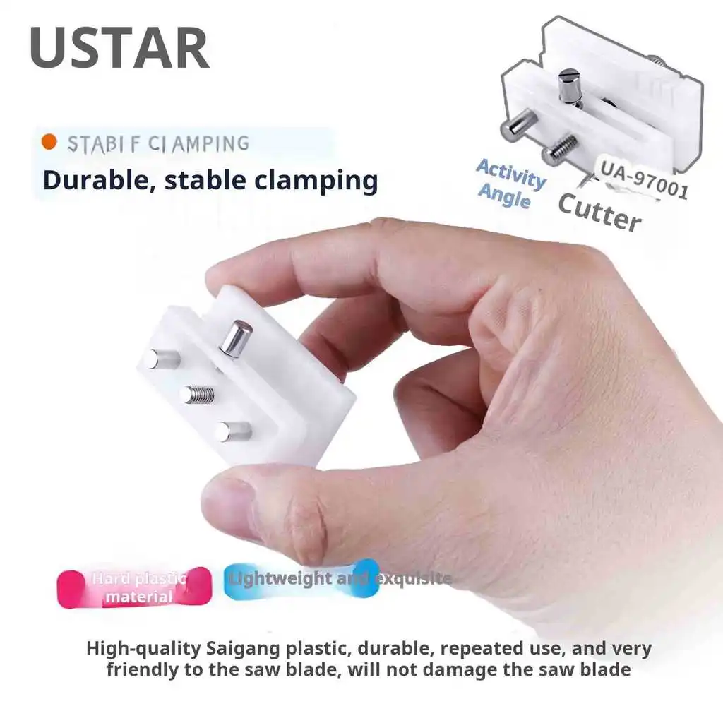 

Ustar UA-97001 Adjustable Angle Cutter Precise 30°45°60°90° Stable Clamping Holds 4-15mm Objects Scale Model Assembly Accessory