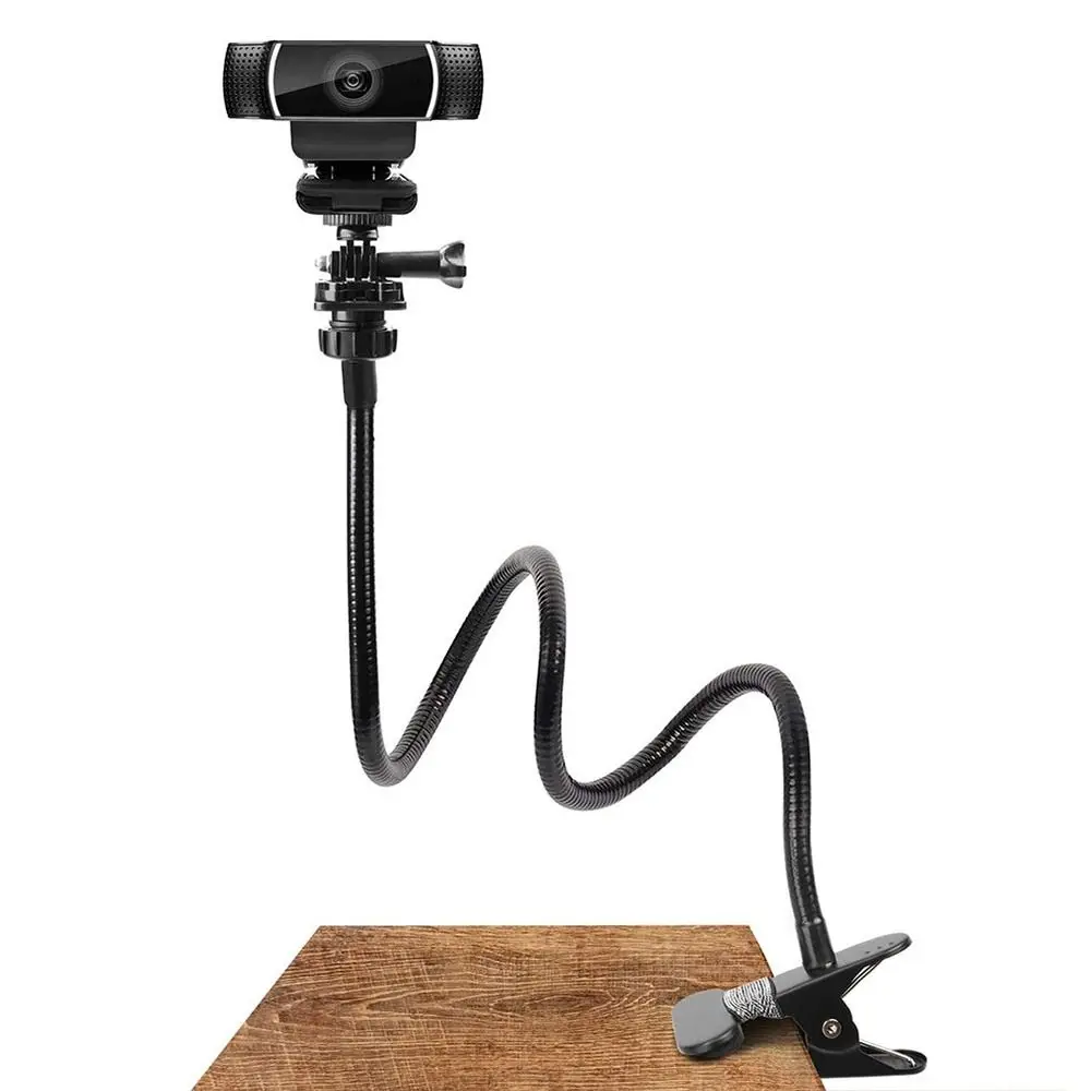 Foldable Gooseneck Clip Camera Bracket 60cm Universal Mobile Phone Holder 360° Adjustable Portable Camera Clamp Bracket