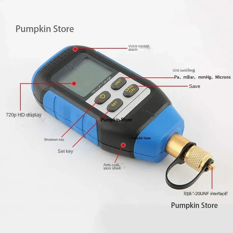 Absolute pressure gauge VMV-1 Digital Vacuum Gauge Portable High Precision Digital Display Combined Pressure and Vacuum