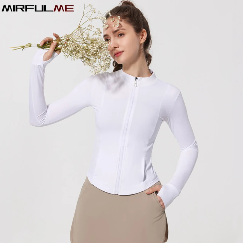 

Women Sport Jackets Outdoor Anti-UV Slim Yoga Jacket Long Sleeves Running Sweatshirts Ice-Cold Breathable Gym Fitness Tops Coat