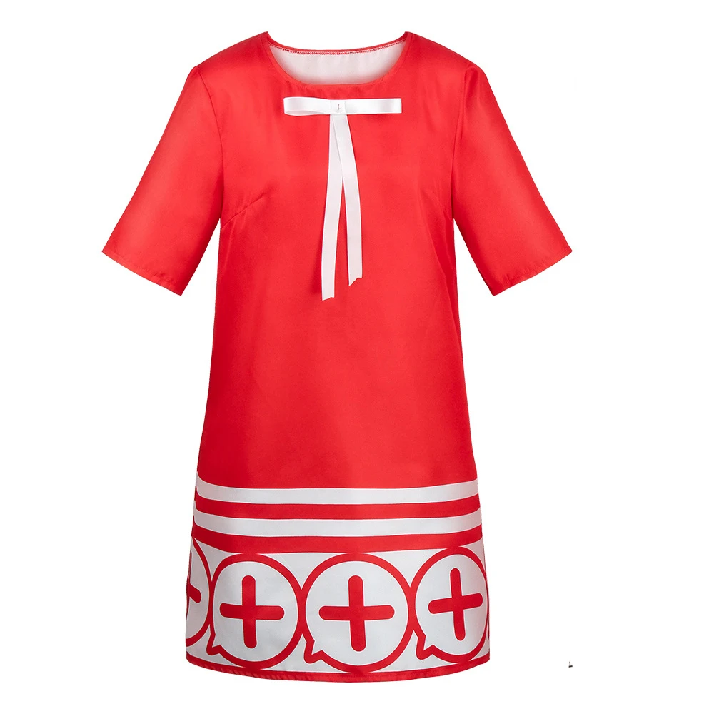 Anime SPY X FAMILY Anya Forger Cosplay Costume red Dress Uniform women Girls Pink Wig Stockings Comic Con Party Role Play Outfit view 4