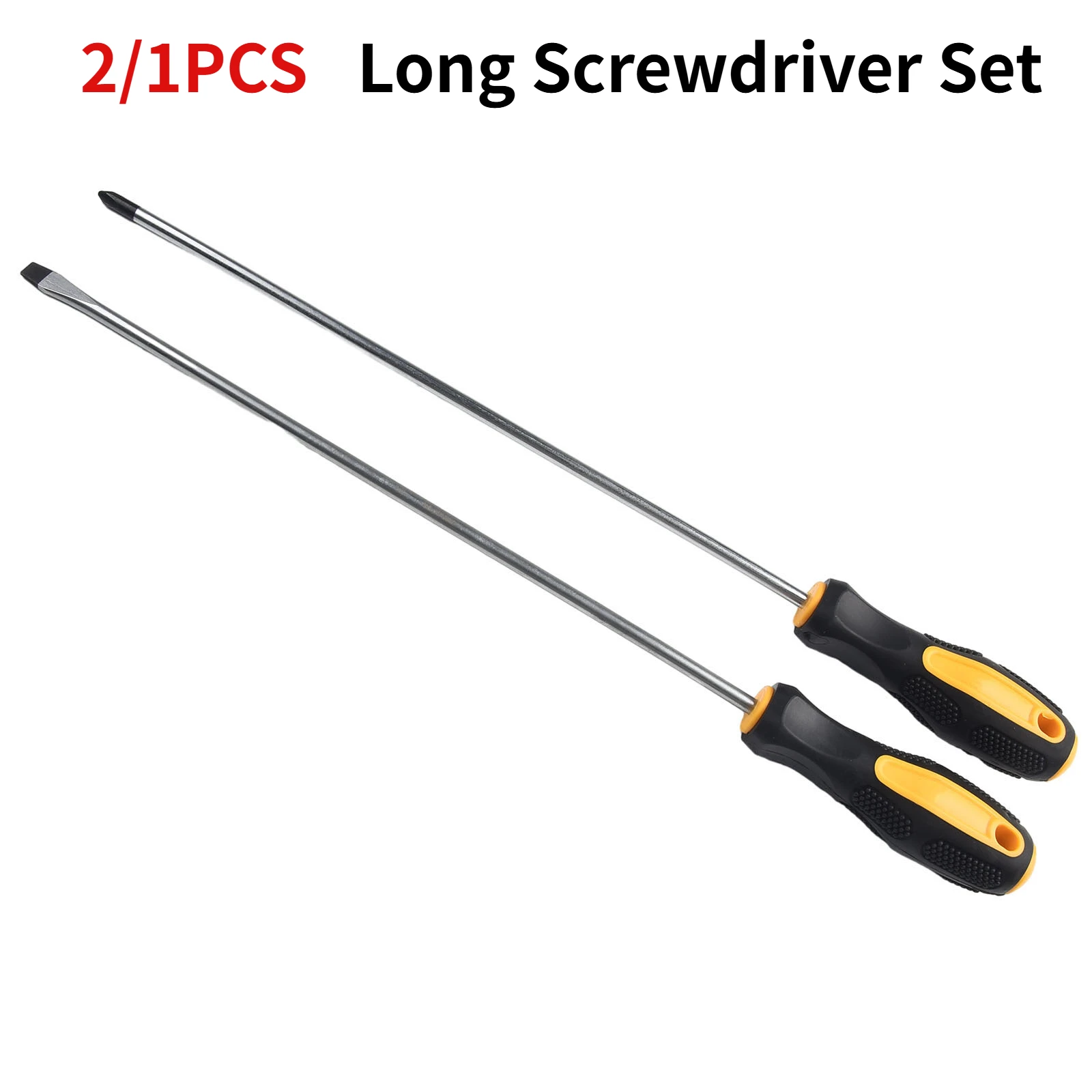 

12 Inch Slotted Screwdriver Sewing Machine Alloy Steel Cross Large Strong Magnetic Extended Long Rod Long Handle Screwdriver Set