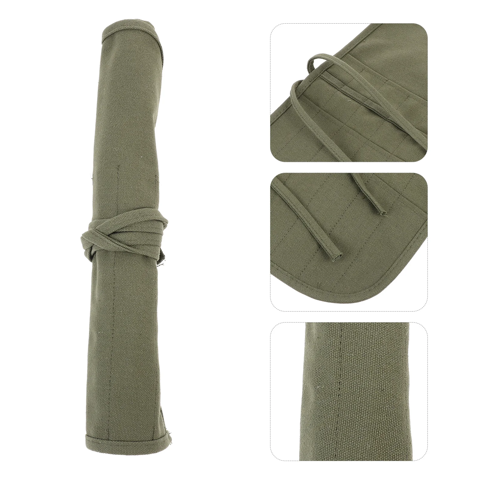 

Trustworthy Canvas Pencil Case Good Storage Protection Damage Prevention Drawing Pencils Organizer Portable Multi-Function Pen