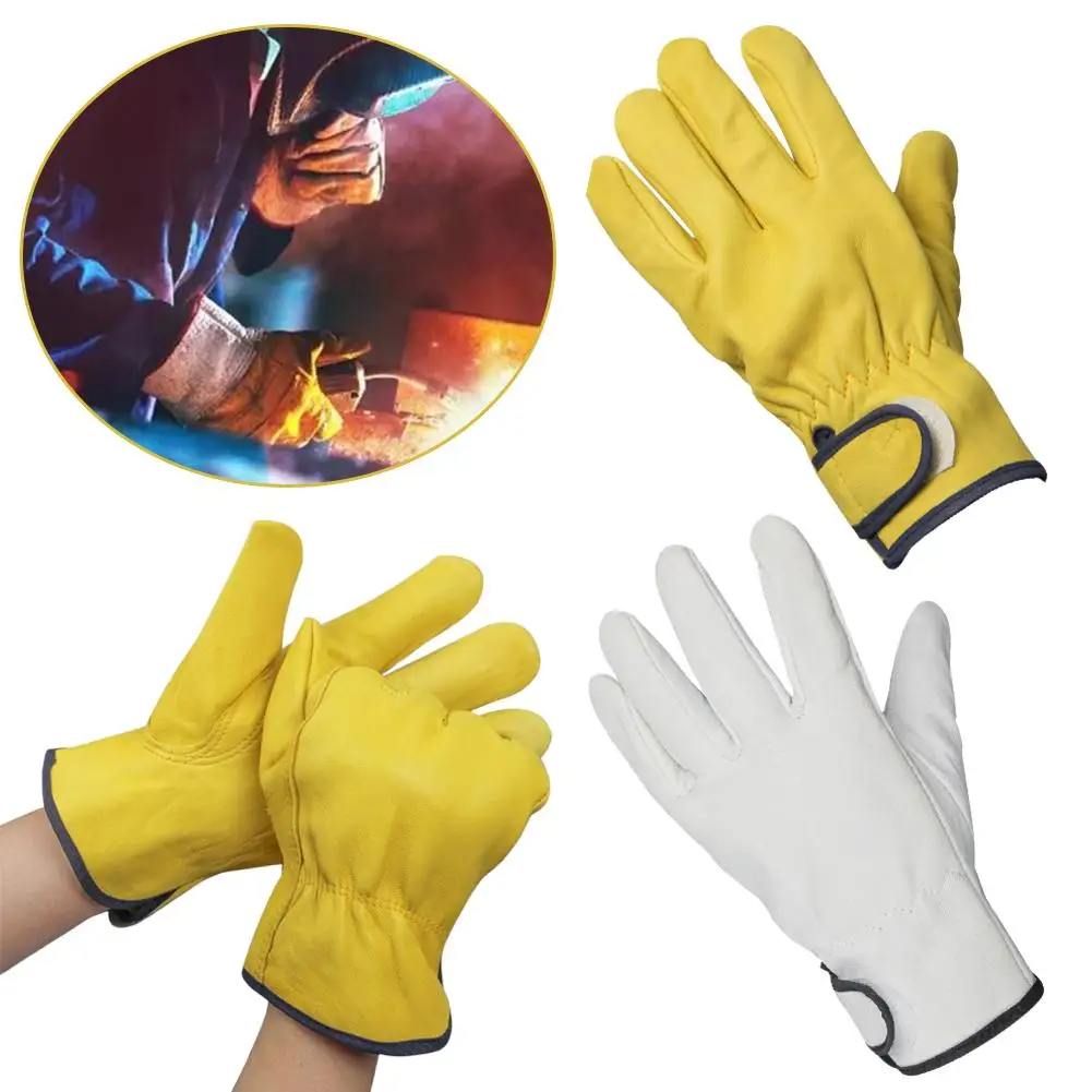 Sheepskin Leather Workers Work Welding Safety Protection Sports Work Men Driver Wear-resistant Motorcycle Gloves Gloves Gar Z6X3