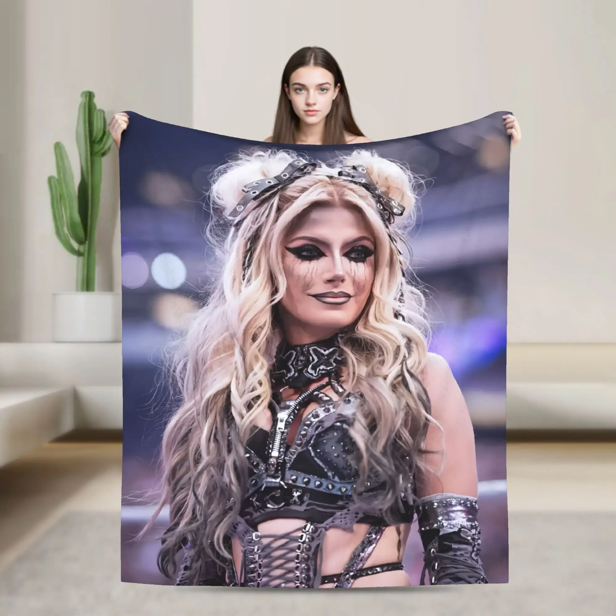 A-Alexa Bliss Throw Blanket for Couch Wrestler  Soft Fuzzy Plush Blanket 50x60 Inches Multiple Sizes Bedspreads for All Seasons