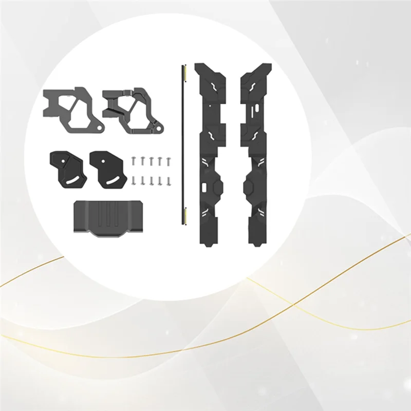 Kit Peningkatan Pelat Samping Kamera ABKI-CNC dengan Kabel Koaksial 220MM untuk Bagian Drone FPV Chimera 7 Pro V2/DJI O4 Pro