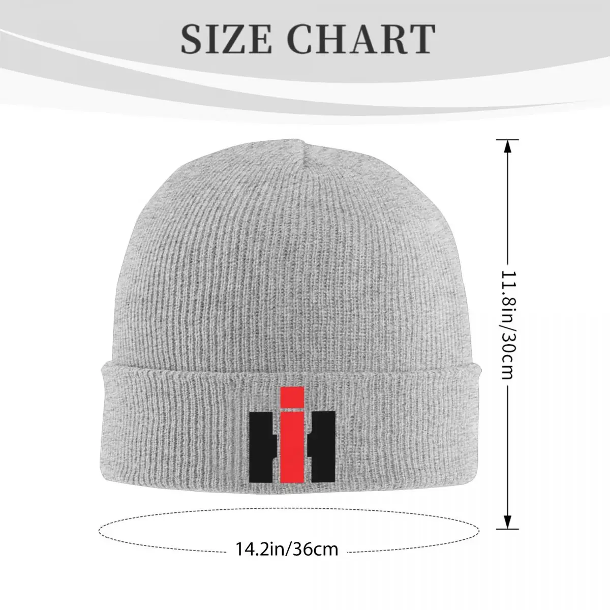 Farmall INTERNATIONAL HARVESTER IH FAN Warm Knitted Cap Fashion Bonnet Hat Autumn Winter Outdoor Beanies Hat for Men Women Adult