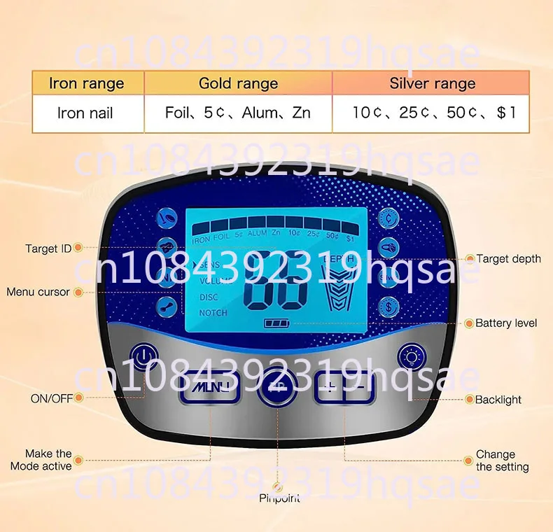 SMT LCD 디스플레이 T11 지하 금속 탐지기, 원클릭 다리미 줄, 해변 야외 유적지 보물 찾기