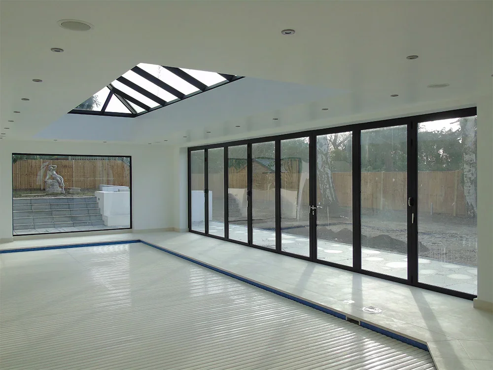 Direct Accordion Door Double Glazed Aluminium Bi Folding Doors Residential Building Exterior Balcony Glass Folding Doors