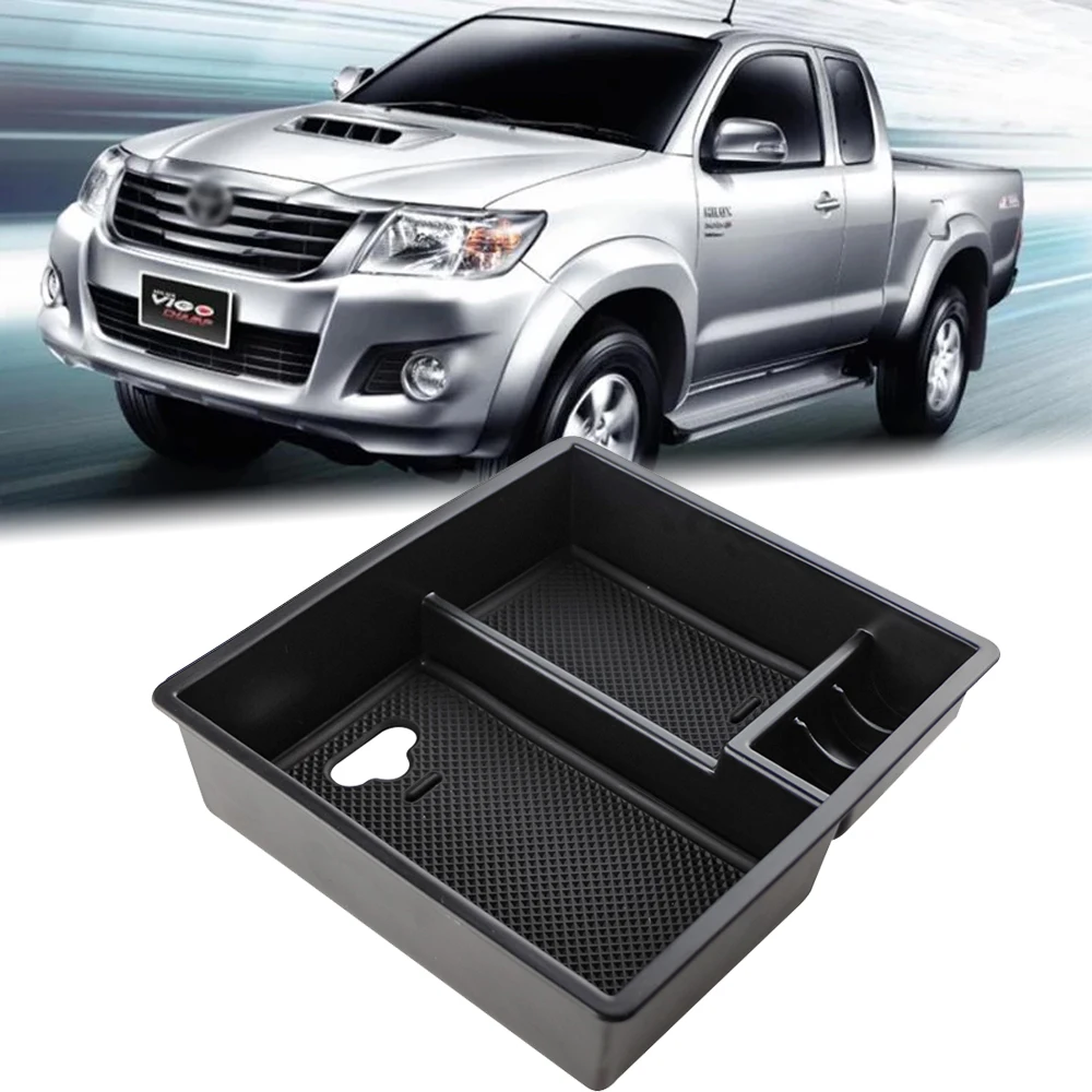 Boîte de rangement pour accoudoir, plateau d'organisation pour console centrale, support de rangement pour Toyota Fortuner Hilux Innova Vigo 2004 - 2015