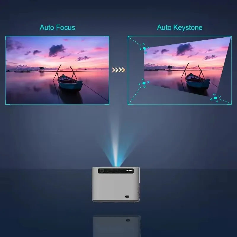 2025 Projector Full HD 1080P Smart Android 9.0 WIFI Home Theater LED 3D LCD Video 4K Cinema Portable Mini