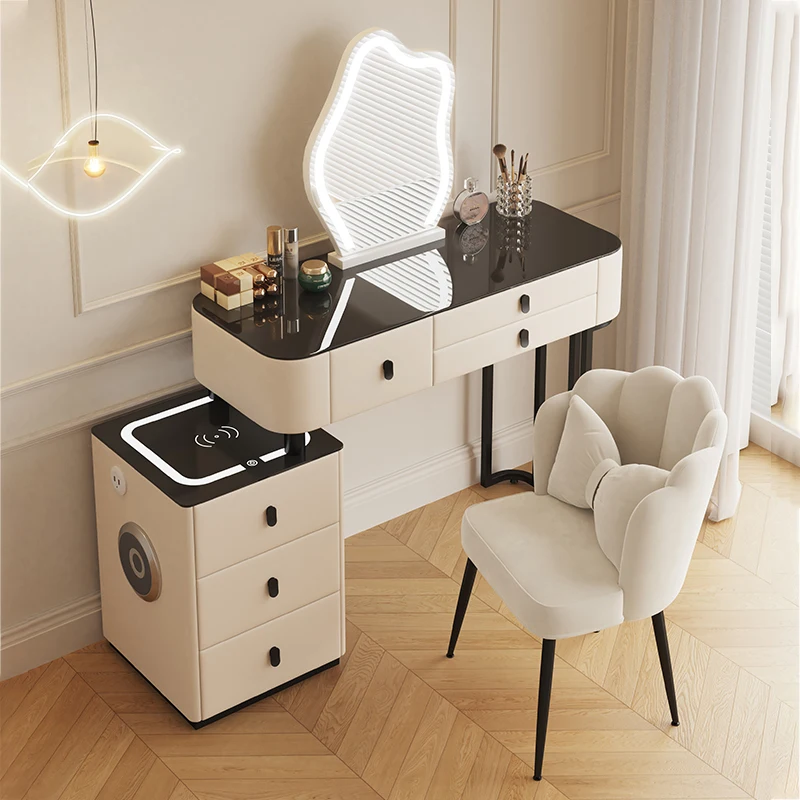 

Makeup Dressing Table Nordic Storage Cabinet Multifunction Vanity Console Bedside Desk Corner Meuble De Chambre Home Furniture