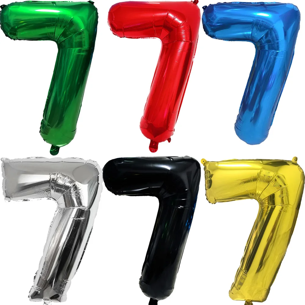 Wielokolorowe duże cyfry 7 balonów 32 cale 1 2 3 4 5 6 7 8 9 Balony urodzinowe z czerwonymi cyframi Balony dla przyszłej panny młodej Figurka Golob Balony