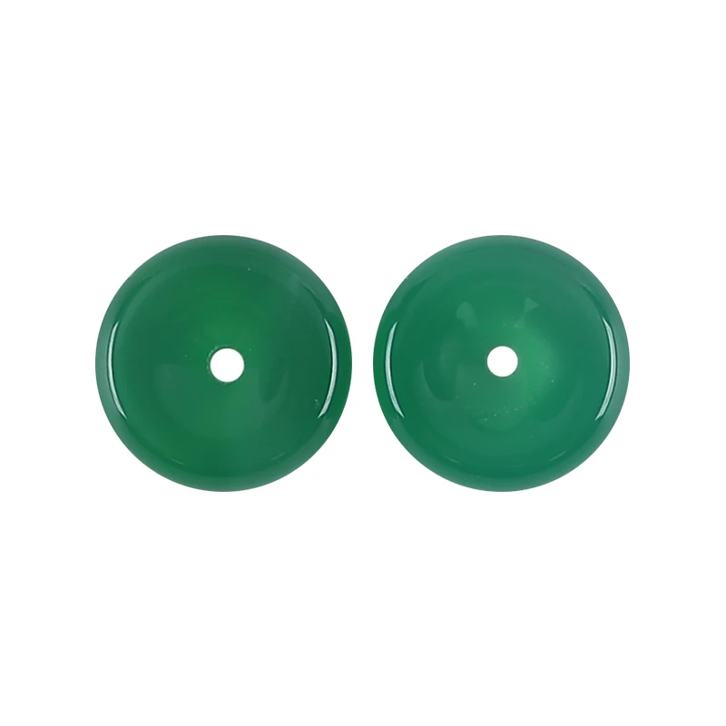 Fashion Semi-precious Stones, Jewelry Accessories Disc Green Agate Woman Earring Pair