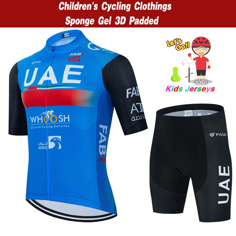 Uae 2024 Boy New Summer Breathable Cycling Jersey Set Child Short Sleeve Bike Clothing Ropa Ciclismo Kids Cycling Suit Bike Wear