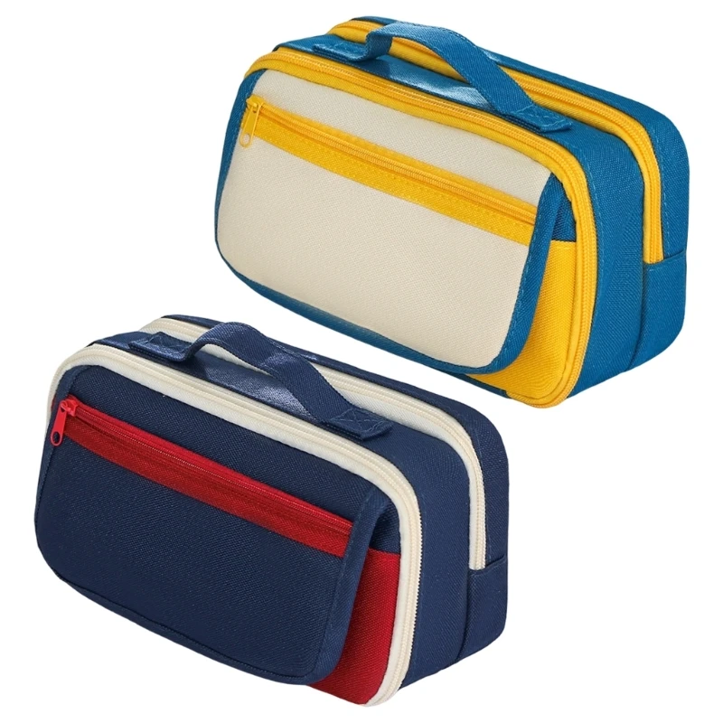 96BA Layered Storage Pencil Case for Writing Tools and Eraser Storage