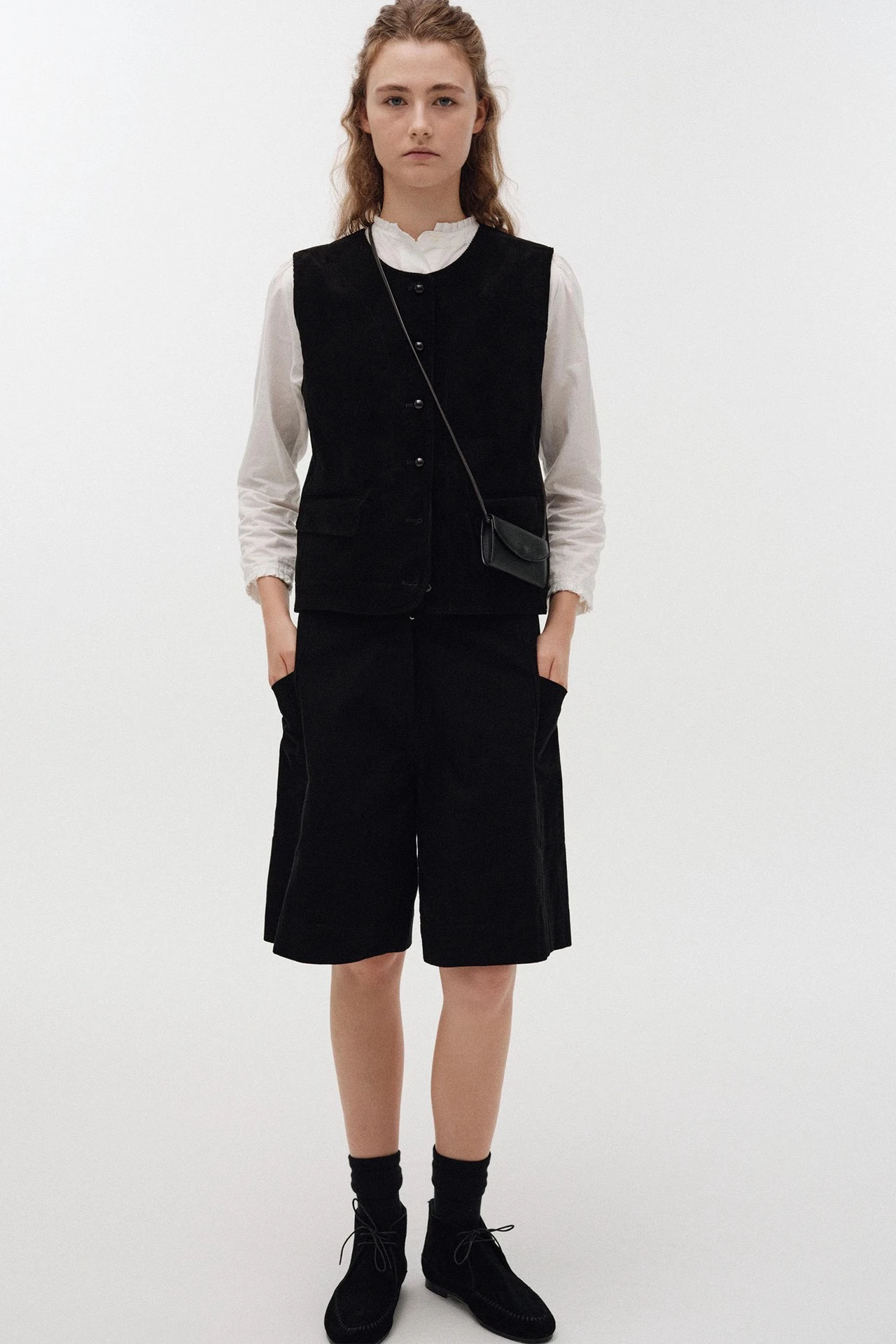 

PREON Casual Chic Sle Vest Autumn Winter Cotton Polyester Blend ort Length V-Ne Single Button Closure Versatile Faion