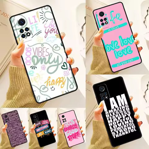 Positive Motivation Fun Quotes Case For Samsung Galaxy S24 Plus S23 S20 S21FE Lite S22 Ultra Note 20 S8 S9 S10 Phone Coque
