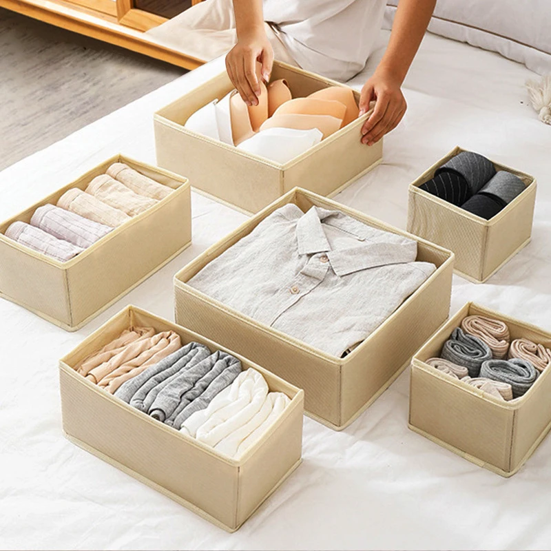 Underwear Bra Socks Cabinet Drawer Organizer T-Shirt Storage Basket Wardrobe Storage Organizers Clothes Organizer Storage Box