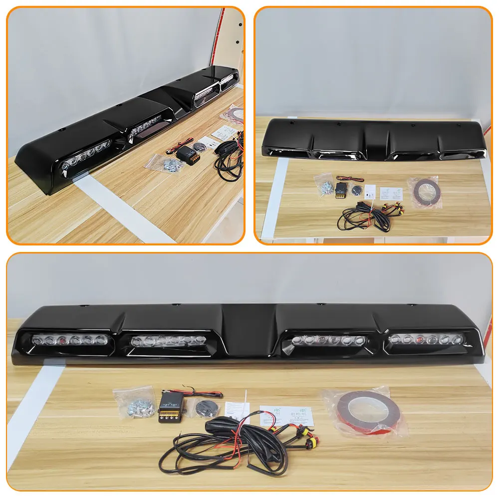 اكسسوارات السيارات 4x4 غطاء السقف الأمامي مع Led لامع أسود سيارة مصباح سقف بار DRL لشركة فولكس فاجن أماروك 2023 2024 2025
