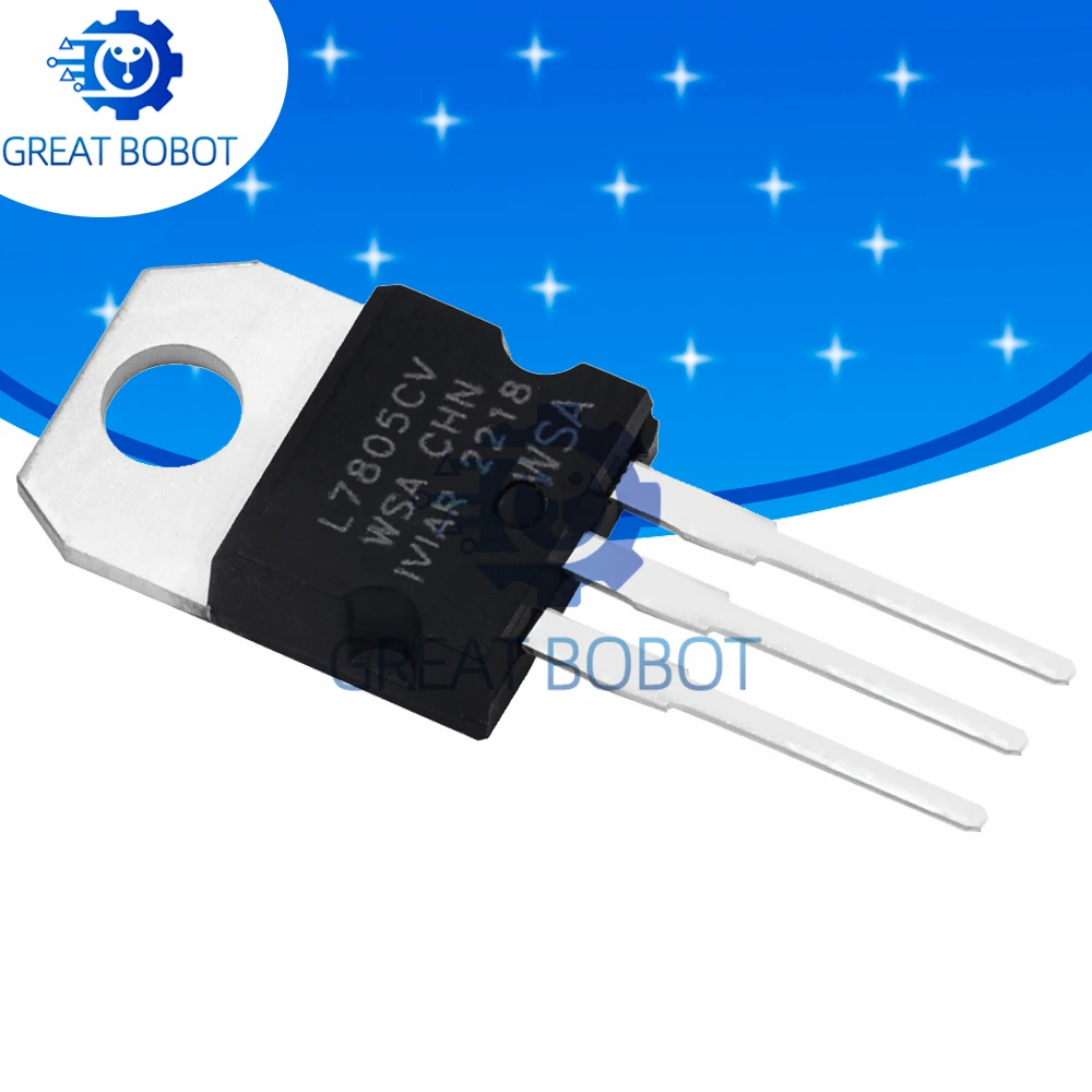 10PCS L7805CV TO-220, 5V 1.5A Positive Voltage Regulator Power Supply IC