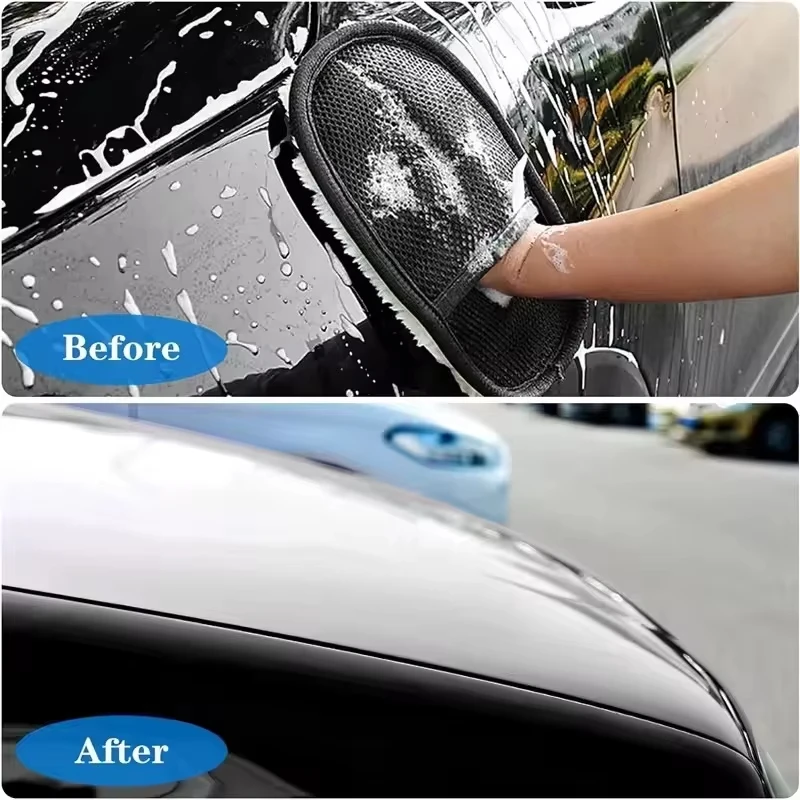 Car Styling Wool Soft Car Washing Gloves Cleaning Brush Motorcycle Washer Care Products Plush Car Wash Gloves Nwe