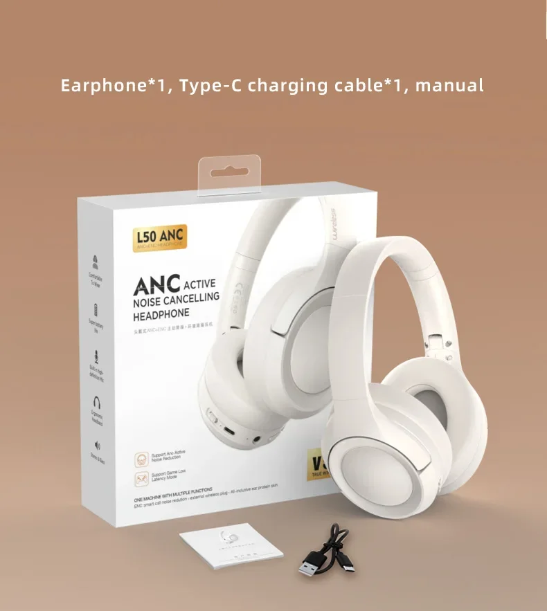 سماعة رأس بخاصية إلغاء الضوضاء النشطة بلوتوث 5.3 تصميم قابل للطي للهواء سماعة رأس لاسلكية Pods Pro Max لهاتف Apple Iphone dluetooth #1