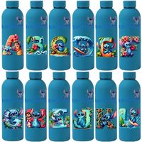 500Ml Disney Lilo Stitch Stainless Steel Water Cup Sports Water Bottle High Value Outdoor Large Capacity Camping Drinking Tools