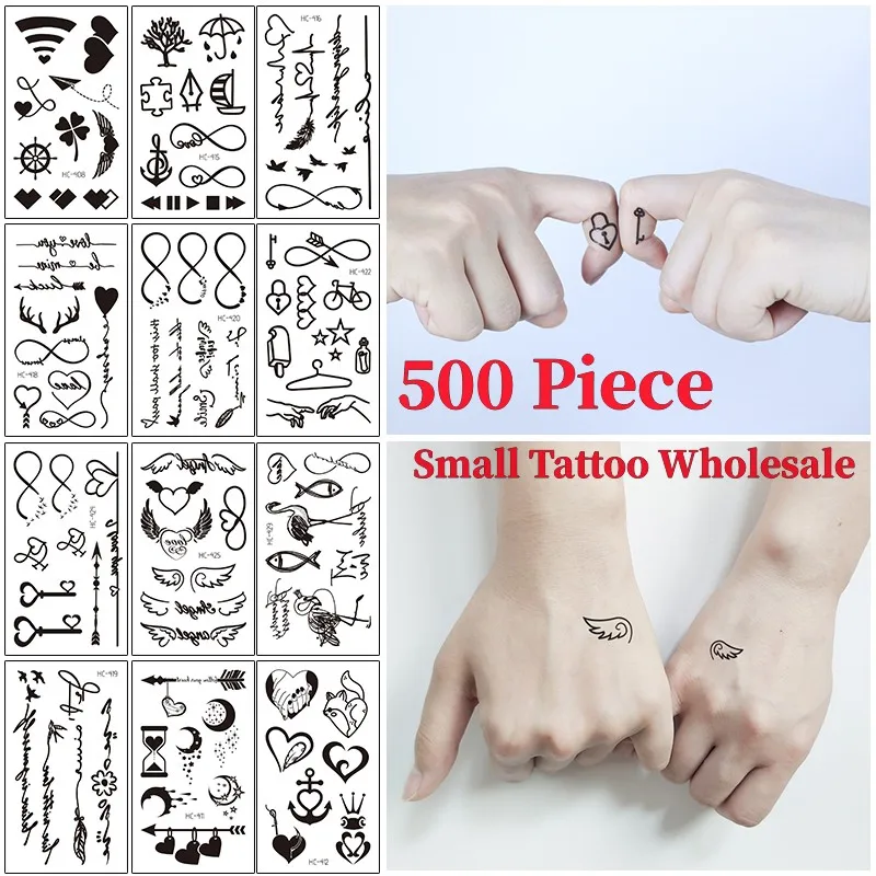 

500 Pieces 281 Styles Designs Wholesale Small Hand Shoulders Tattoo Sticker Leg Waist Temporary Tatoo Body Art Fake tattoos