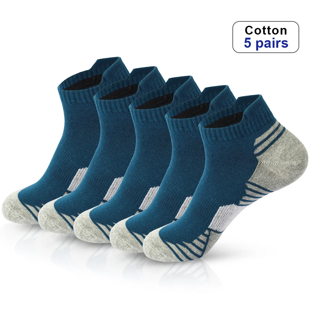 5 Paar hochwertige Herren Socken Baumwolle kurze Socken für Männer Low-Cut Söckchen atmungsaktive Sommer Casual Soft Sports Socken EU38-45