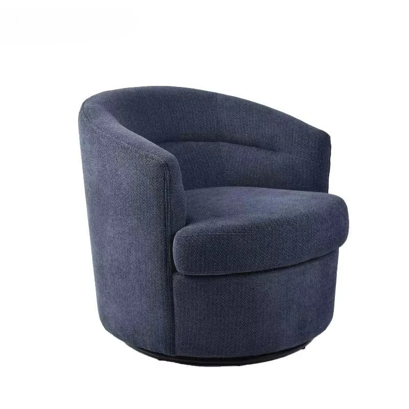 Modern 360 rotating accent chair soft coffee table decorative fabric casual armchair
