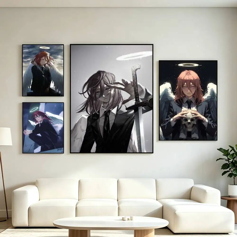 A-Angel Devil Chainsaw Man  Hype anime Poster High Quality Dorm Living Room Aesthetic Wall Decoration Painting Stickers Gift