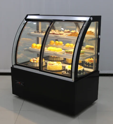 900mm length factory wholesale Cake fridge baking display case Commercial straight cake counter curved cake cabinet