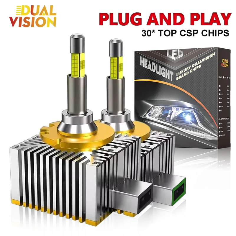 

2pc 360 Led D1S D3S D4S D2S Headlight Canbus Bulbs CSP Led Super Bright D1R D4R D2R D3R Car Bulb 24V 12V For Projector Lens