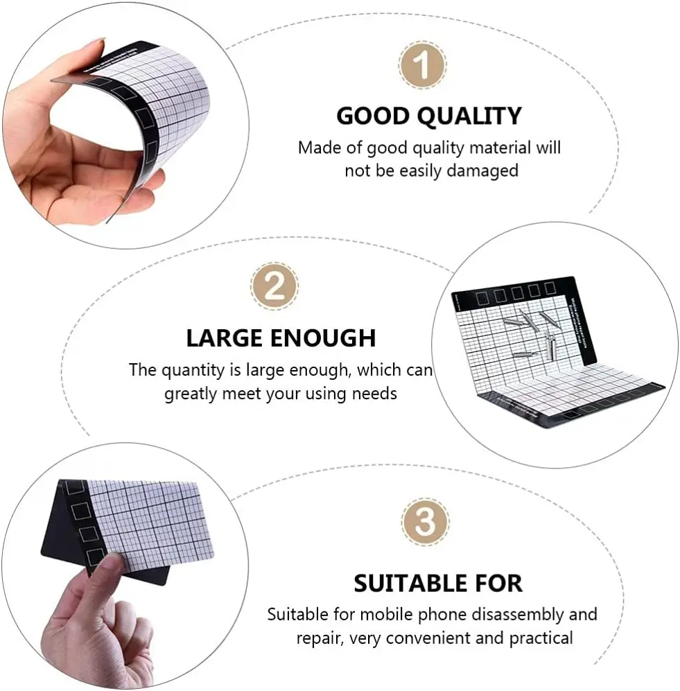 Magnetische Schraubenaufbewahrungsmatte Weiche Silikon-Reparaturunterlage für Handy Tablet Laptop Präzisions-Demontage Profi-Werkzeugset – Detail 4