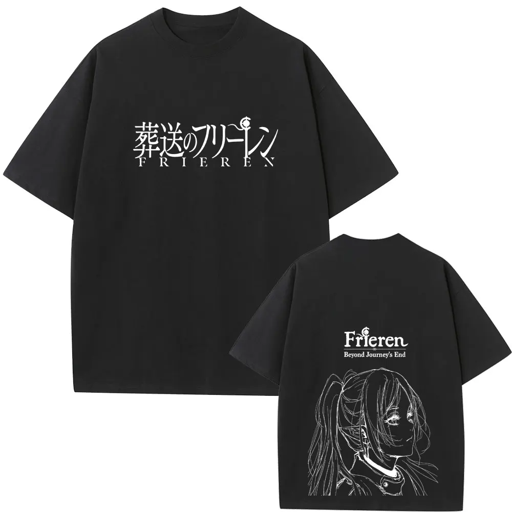 

Hot Sale Anime Frieren Beyond Journey's End Graphic T Shirts Men Women Manga Cute Kawaii Tshirt Male Cosplay Oversized T-shirt