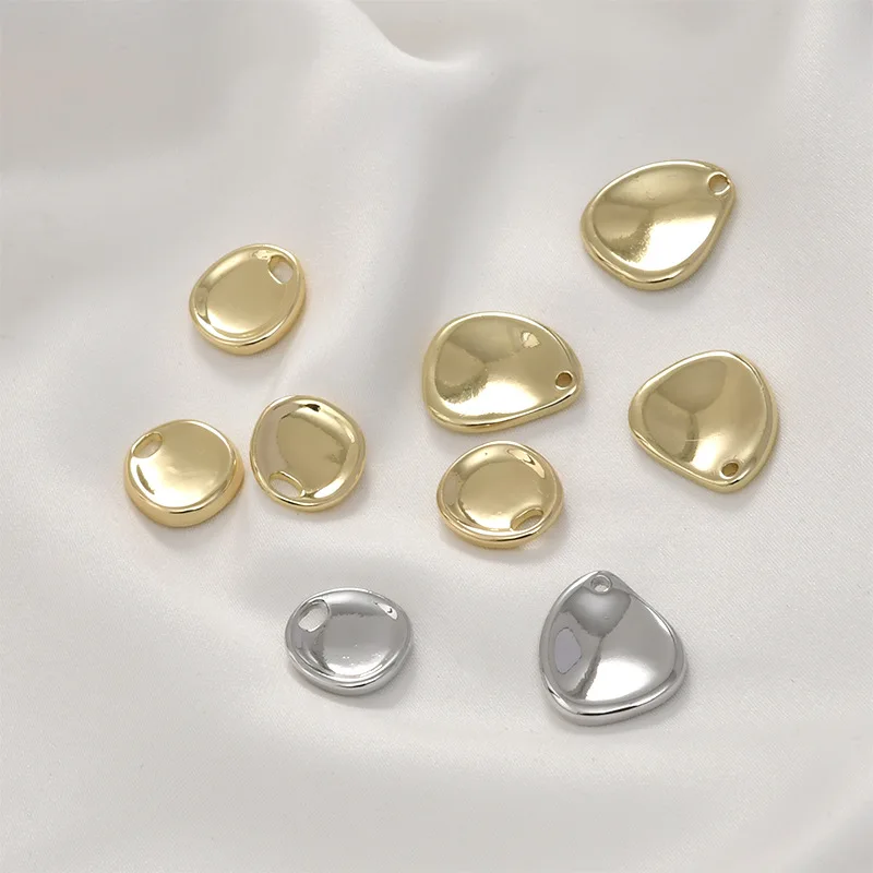 

Plated 14k Real Gold Color Water Drop Petal Flower Pendant DIY Bracelet Necklace Earrings Accessories Material Wholesale