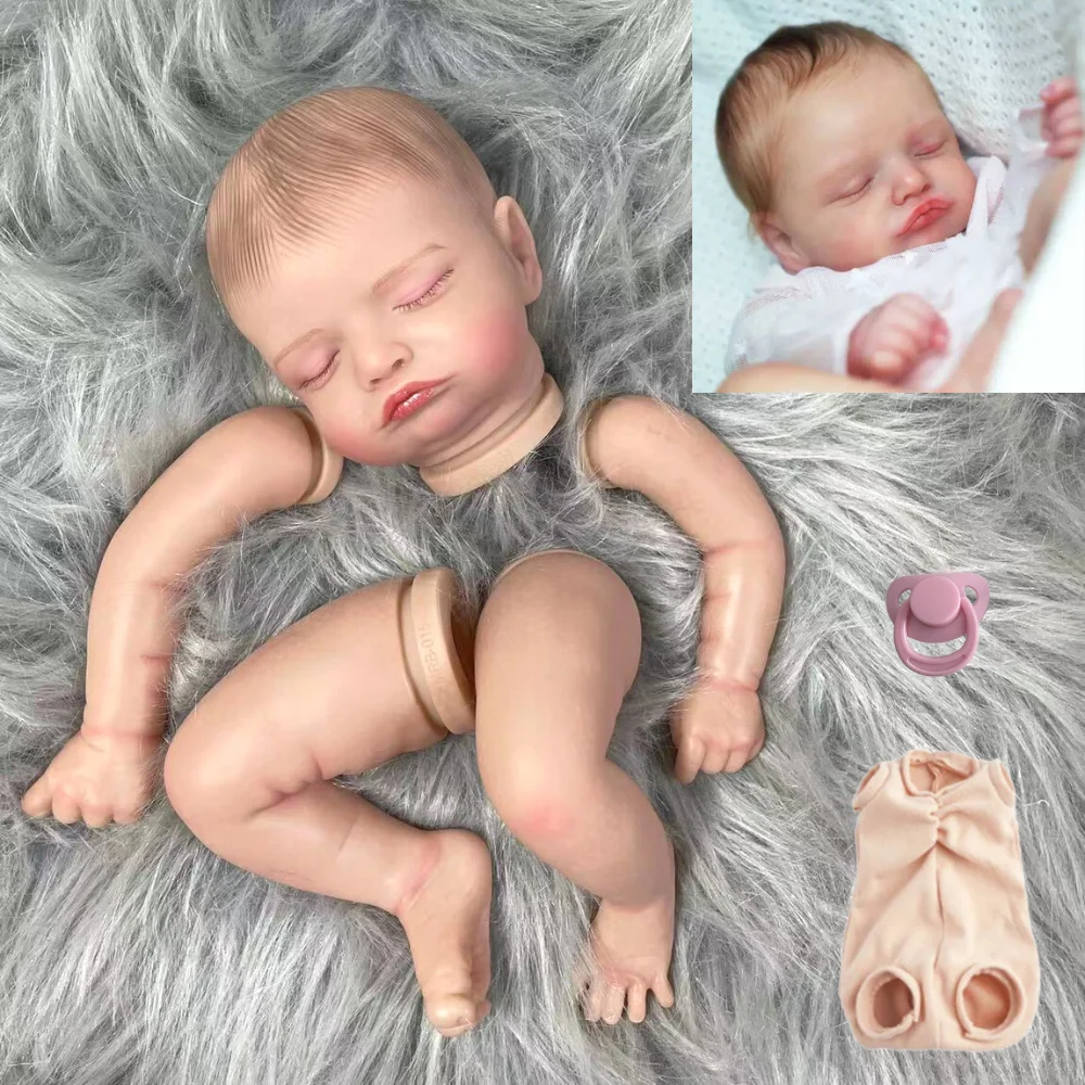 19Inch Already Painted Reborn Doll Kit Rosalie With Eyelashes 3D Skin High Quality Handmade DIY Doll Parts