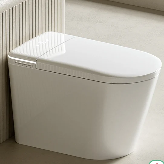 

Smart One-Piece WC Ceramic Toilet For Bathroom Electric Intelligent Auto Flush Cleaning Remote Control Included