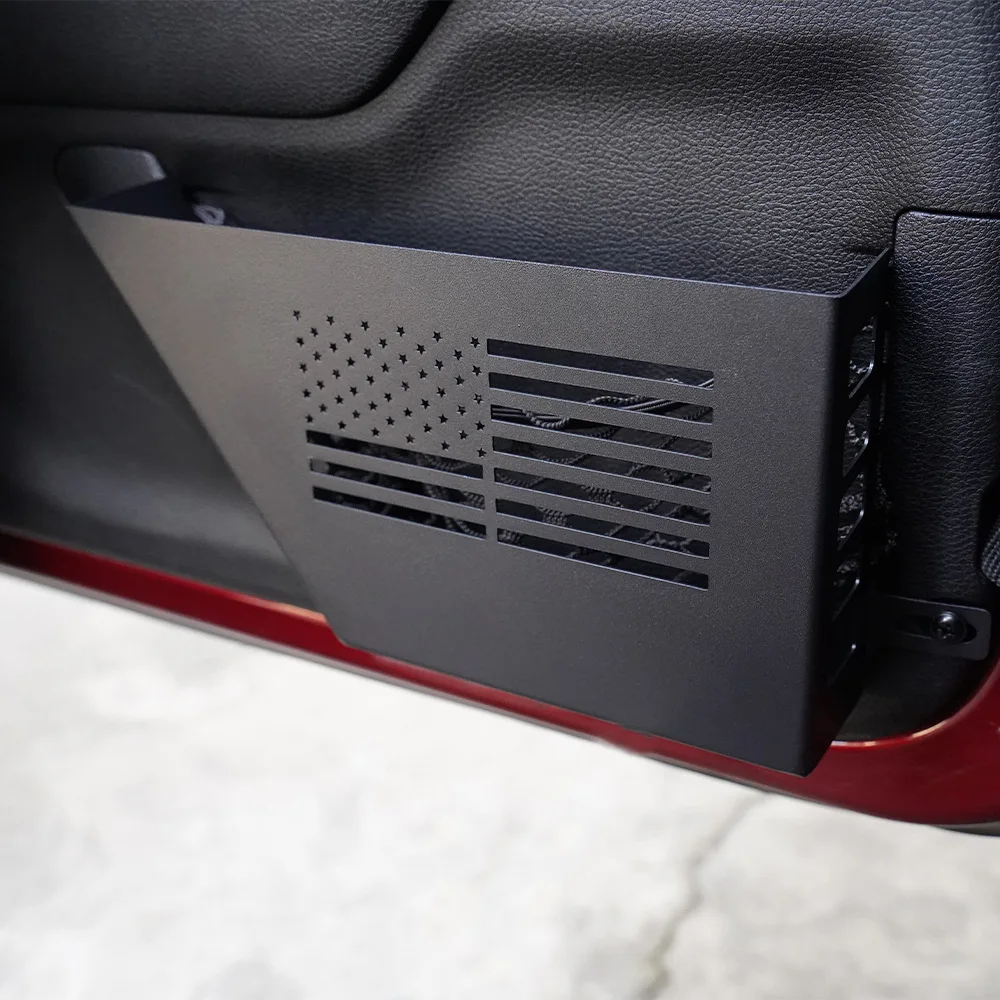 Metal Front Door Storage Box, Door Side Insert Organizer Box Pockets for Jeep Wrangler JK 2/4 Door 2pcs