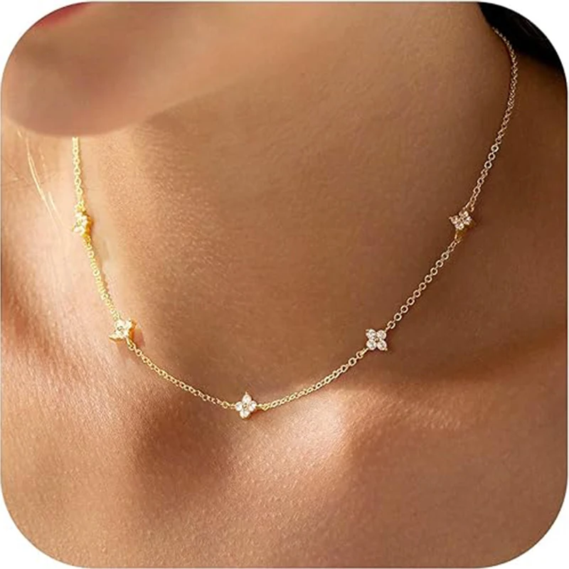 S925 Silber Fußkettchen für Damen, wasserdicht, 14K vergoldet, mit Zirkonia, zierlicher Sommer-Blumen-Anhänger, anlaufbeständig, Strand-Schmuckgeschenke