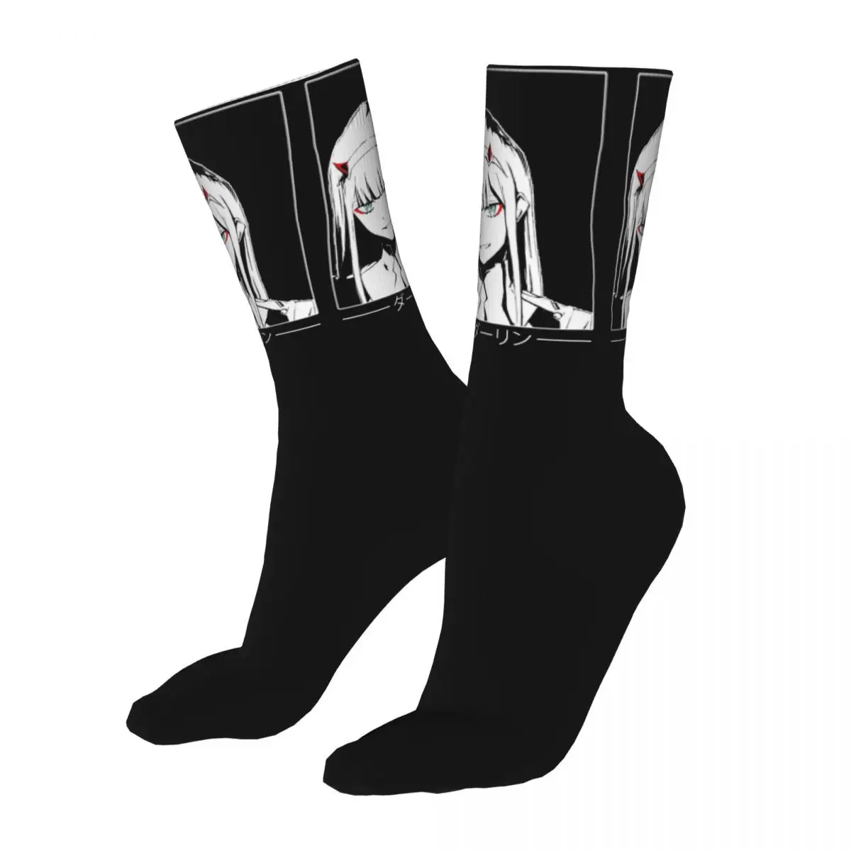 Funny Zero Two Darling In The Franxx Woman Socks 2022 Men Bike Socks