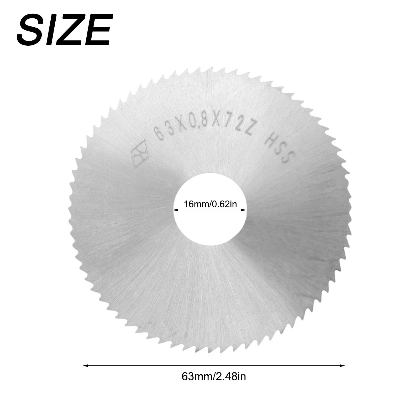 Disco de corte de acero con hoja de sierra Circular, Rueda de corte para madera, plástico, cobre, artesanos de carpintería, herramientas de joyería, 63x16mm, 1 unidad