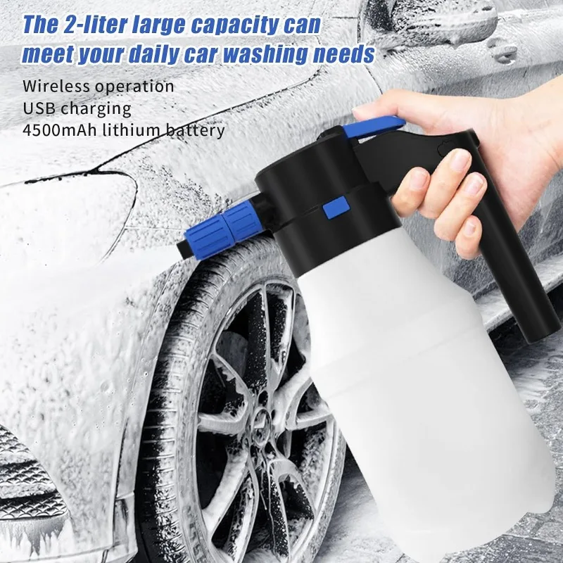 

1Set Electric Car Wash Spray Bottle Car Cleaning Tool Home and Car Dual-purpose Cleaning Water Bottle 1.5L Car Foam Spray Bottle