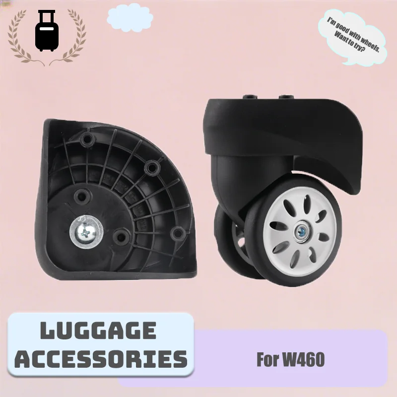 

For W-460 Wear-Resistant Luggage Replacement Wheels 360° Silent Swivel Casters Universal Fit for Suitcase Repair Parts