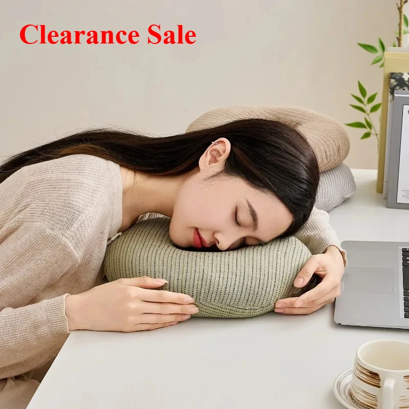 

New 4D striped lunch break pillow buckwheat pillow office nap artifact student lunch break sleeping summer throw pillow