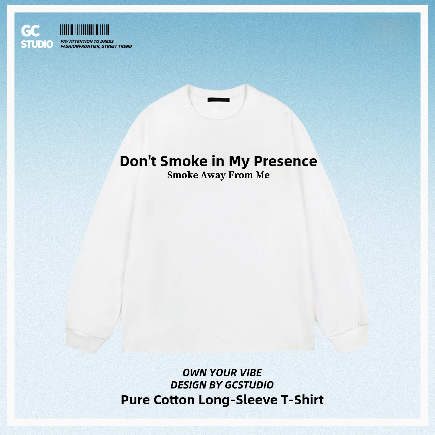 Creative Fun Slogan Printed Long Sleeve Unisex T-Shirt Street Style Trendy Design Cotton Youth Popularity Summer Fashion