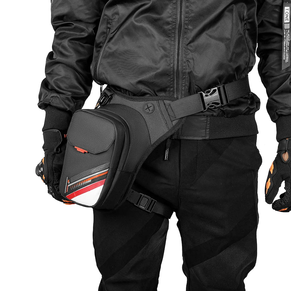 

Мужская мотоциклетная сумка через плечо, водонепроницаемая многофункциональная поясная сумка, регулируемая большая вместимость для езды на велосипеде, путешествий