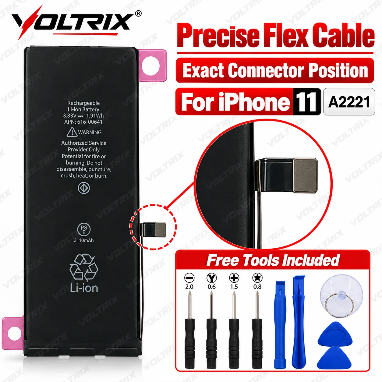 Wholesale In Stock 3110mAh High Capacity Built-in Board Mobile Phone Replacement Battery Compatible with Apple iPhone 11