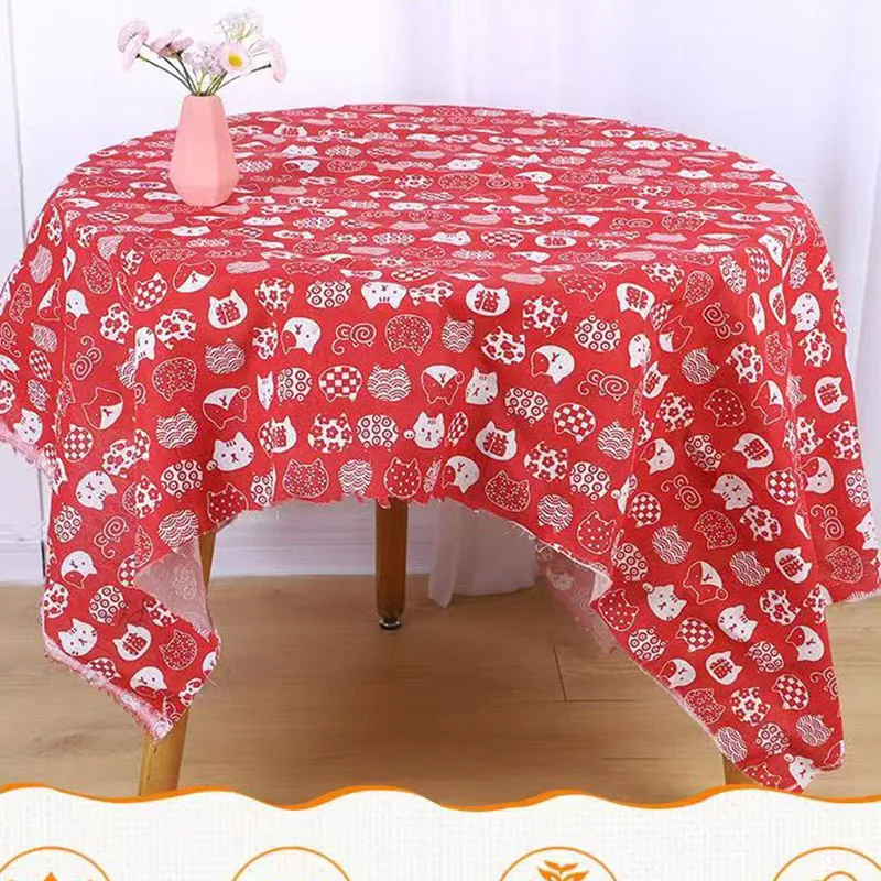 면-린넨 혼합 보헤미안 일본식 원단 0.5/1야드, 테이블 및 소파 장식용 DIY 재봉 재료로 적합 썸네일 6